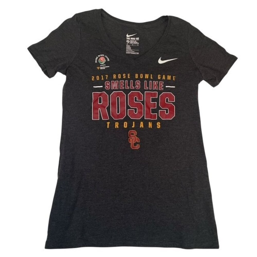 Nike USC Trojans 2017 Rose Bowl Game T-Shirt Women’s Medium Gray NCAA